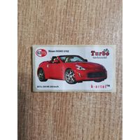 Вкладыш Turbo cabriolet 63 наклейки фантики авто auto турбо Кабриолет