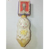 Игрушка на ёлку ,  Лялька - Малыш, винтаж , стекло , СССР . С 10 рублей