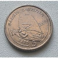 Остров Мэн 5 пенсов 1990 АА  2-1-37