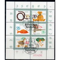 Игрушки ГДР 1981 год 1 малый лист со спецгашением