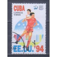 [1151] Куба 1994. Спорт.Футбол.Чемпионат мира. Гашеная марка. 1