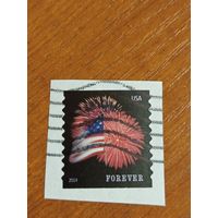 2014 США флаг самоклейка (4-2)