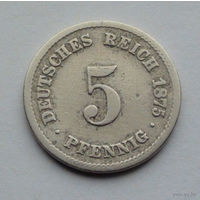 Германия 5 пфеннигов, 1875 А