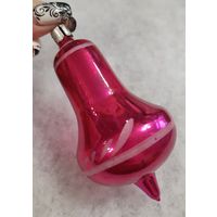 Игрушка ёлочная Колокольчик Розе, стекло. СССР