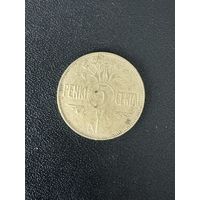 5 центов 1925 года. Хорошее состояние. С 1 рубля