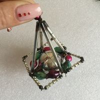 Игрушка ёлочная Парашют, конструкция Стеклярус. СССР