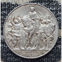 Германия 2 марки 1913 года "100 лет объявлению войны против Франции". Серебро! Сторгуй за свою цену, предложи обмен! Y200