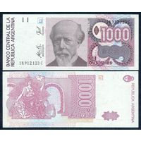 Аргентина 1000 песо 1988-1990 год, Р329(5), UNC