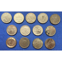 Лот 10 евроцентов (Австрия, Бельгия, Германия, Греция, Ирландия, Испания, Италия, Латвия, Литва, Люксембург, Мальта, Нидерланды, Финляндия, Франция). Всего 15 монет