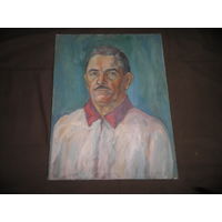 Картина Портрет мужчины холст/масло,Н/Х.60-е г.С рубля.