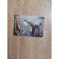 Карточка от жвачки Street Fighter Уличный Боец Вкладыш Картонка из Стрит Файтер 90-е