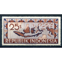 Индонезия - 1949г. - локальные марки, провал нидерландской блокады, карта, 25 S - 1 марка - MNH [Mi 93]. #4-W2-121-A-2