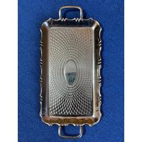 Поднос для сервировки. Металл, гравировка.  АУКЦИОН не с рубля без МПЦ.