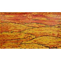 Пески... Пустыня... акрил, бумага 2008, Котов Олег