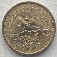 Гибралтар 1 фунт 1995 г. 50 лет ООН