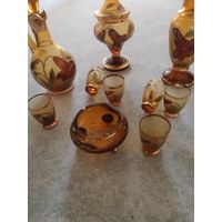 Комплект из Чешского стекла BOHEMIA с лепниной