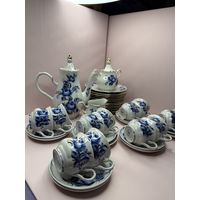 СЕРВИЗ ЧАЙНЫЙ ТАТЬЯНА ДОБРУШ ДОБРУШСКИЙ 12 ПЕРС 39 ПРЕДМЕТОВ КОБАЛЬТ