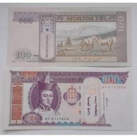 Монголия 100 тугриков 2000 года Серия AF UNC