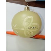 Ёлочная игрушка -  Шарик  ручная роспись  . СССР . С рубля