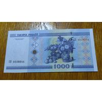 1000 рублей ( выпуск 2000 ), серия СП, UNC ъ
