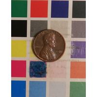 США 1 цент 1982  Lincoln Cent (патина)