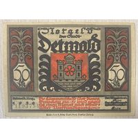 Нотгельд Детмольд, 50 пфеннигов, 1920 год Веймарская республика.