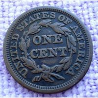 США. 1 цент 1848 г. (Braided Hair Cent).
