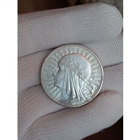 10 злотых Ядвига 1932г.Отличные.