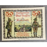 Нотгельды Австрия Бад-Аусзе, 50 геллеров 1920 год