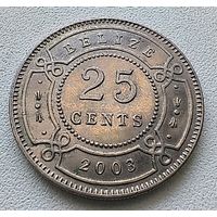 Белиз 25 центов, 2003  5-3-23