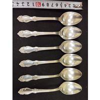 Ложки чайные серебряная Роза, мельхиор. Кольчугино, СССР