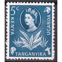 258.BrK. Великобритания. Колонии. Кения, Уганда и Танганьика. Флора, фауна и пейзажи. Елизавета II. 1960 г. 5c. Mi.#108.