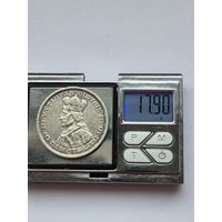 10 лит 1936 года. Литва. Серебро 750. Монета не чищена. В2 45626.