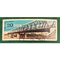 ГДР 1976. Железнодорожный мост через Эльбу в городе Рослау