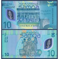 Самоа, 10 тала 2023 г, P-W48 (BB, полимер, чемпионы по регби 2007, дети), UNC