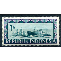 Индонезия - 1949г. - локальные марки, провал нидерландской блокады, корабль, 1 R - 1 марка - MNH [Mi 95]. #4-W2-121-A-2