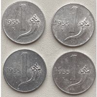 Италия 1 лира 1955 г. Цена за 1 шт.