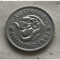Австралия 1 шиллинг 1961 Елизавета II - серебро 0,500