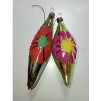 Ёлочная игрушка - Сосульки маленькие , СССР .