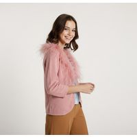 Трикотажный жакет Monsoon с перьями, размер М