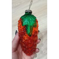 Елочные игрушки, стекло, кремлевская большая шишка, бутылочное стекло