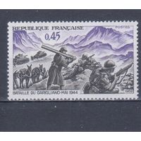 [2187] Франция 1968. Вторая мировая война.Батальная сцена. Одиночный выпуск. MNH
