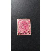 ВЕЛИКОБРИТАНИЯ. \76С\ Маврикий - 1891г. королева Виктория, НАДПЕЧАТКА