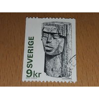 Швеция 1976 Стандарт. Деревянная скульптура. Голова женщины