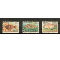 Кокосовые острова-1980 (Мих.50-52) , ** , Морская фауна, Рыбы, (полная серия)