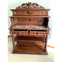 Десертница фруктовница витрина сервант. Мрамор Франция конец 19 века