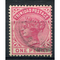 Британские колонии - Тринидад - 1883/84г. - королева Виктория, 1 P - 1 марка - гашёная [Mi 31]. #4-B5-124-A-1