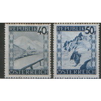 2 марки из серии 1945г. Австрия "Ландшафты"