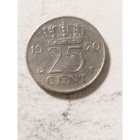 Нидерланды 25 центов 1970