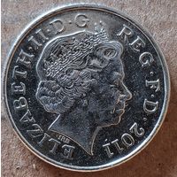 Великобритания 10 пенсов 2011 г.,  КМ# 1110d